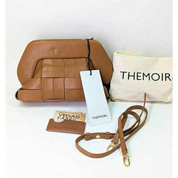 THEMOIRè Tia Women's Flat Toffee Woven Convertible Clutch (MSRP $490) - Picture 4 of 9